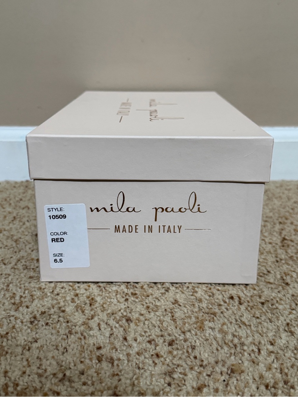 Mila Paoli Red Suede Women’s Shoes - Picture 7 of 7